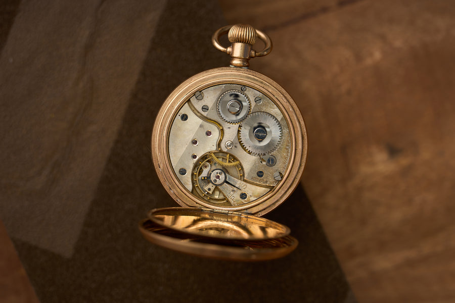 Dennison Star Gold-Filled Half-Hunter, English Case, c.1925