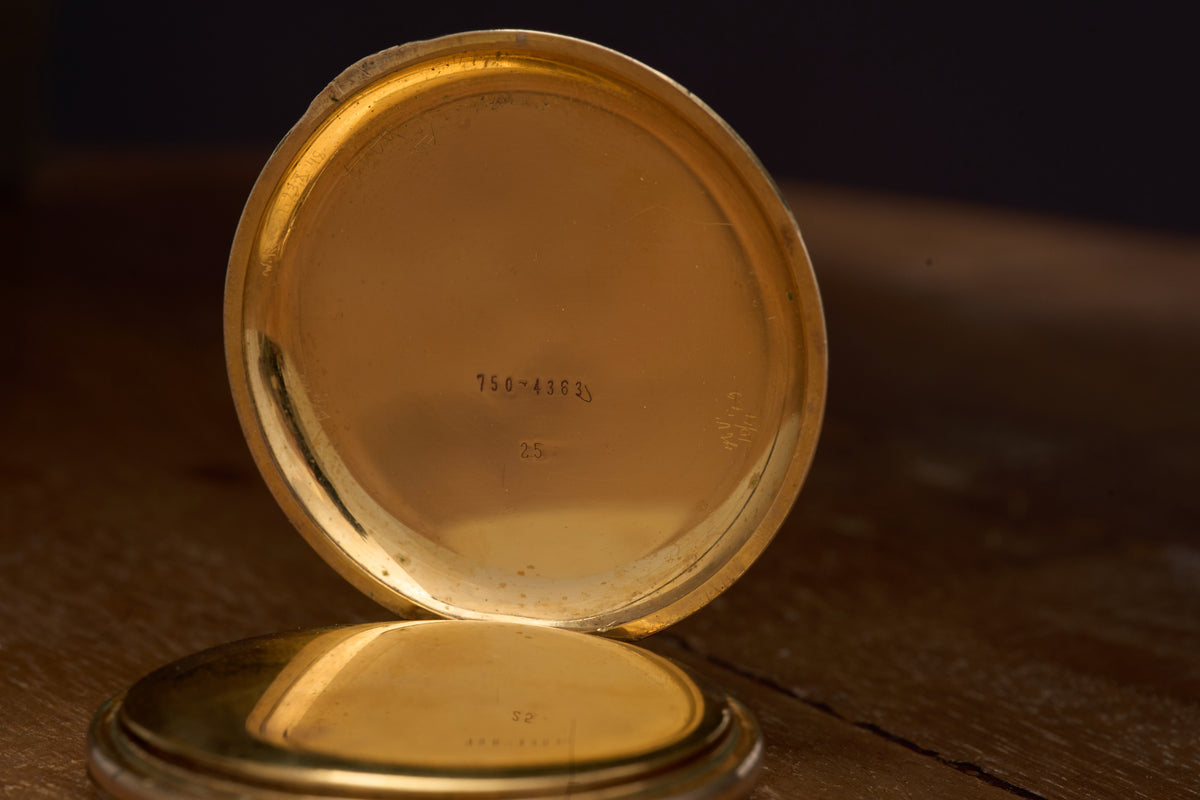 Gold-Filled Full Hunter, White Enamel Dial, c.1900