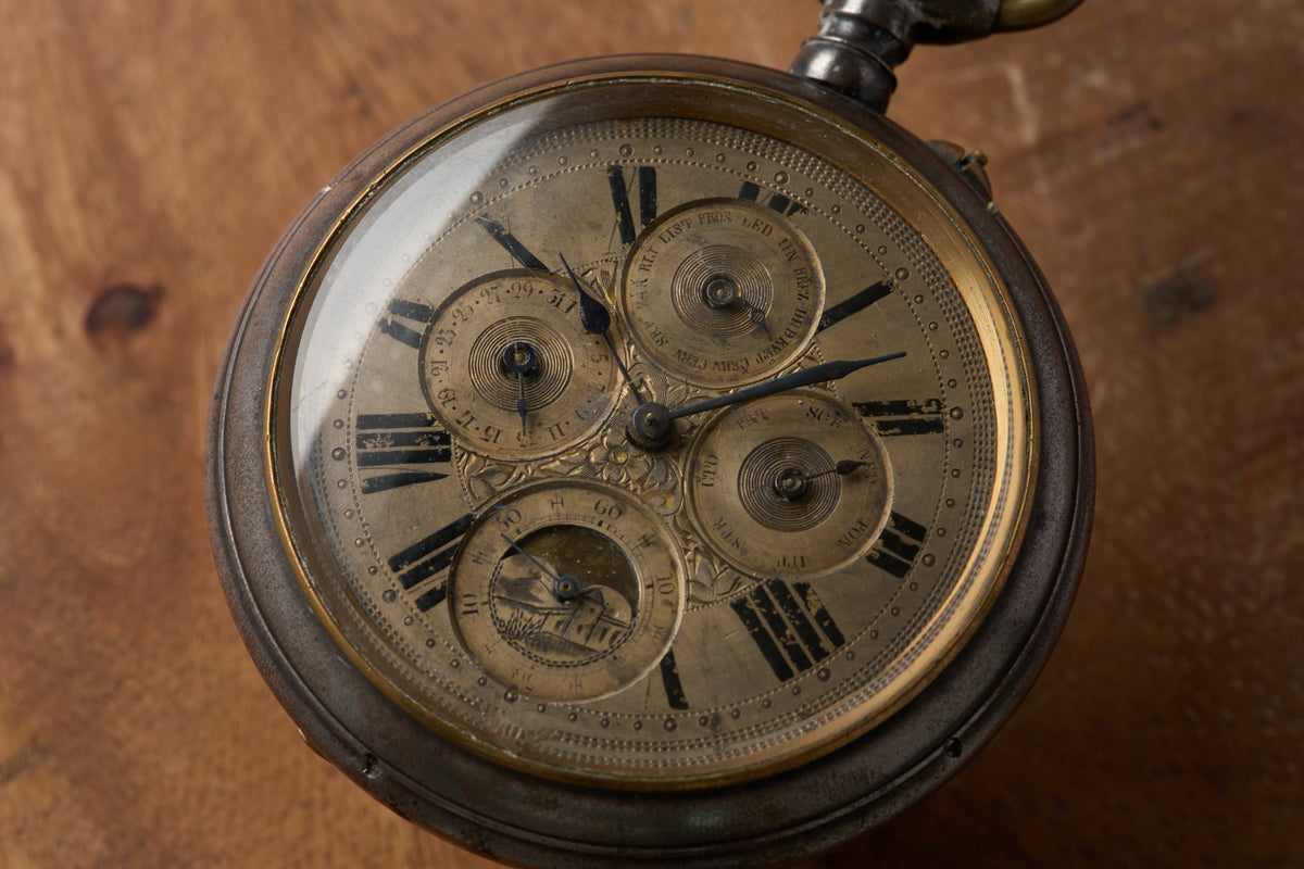 Goliath Triple Calendar and Moonphase, Gunmetal, c.1890
