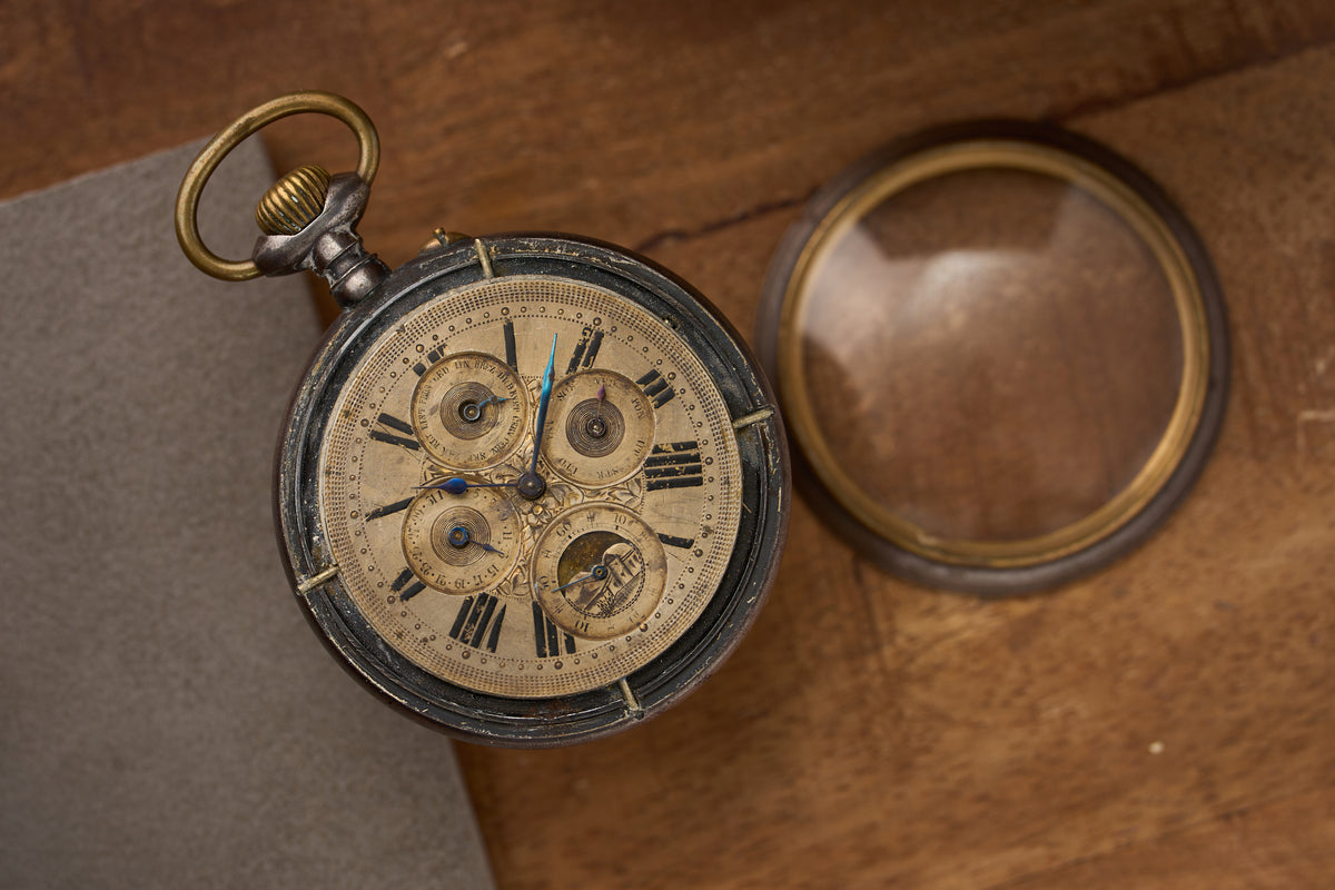 Goliath Triple Calendar and Moonphase, Gunmetal, c.1890