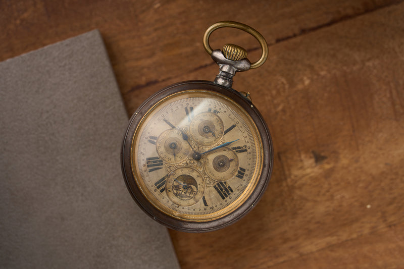 Goliath Triple Calendar and Moonphase, Gunmetal, c.1890