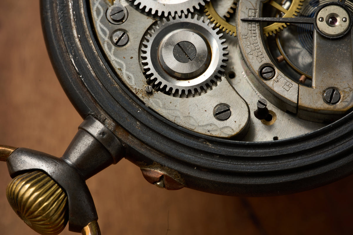 Goliath Regulator in Oxidised Steel, c.1900
