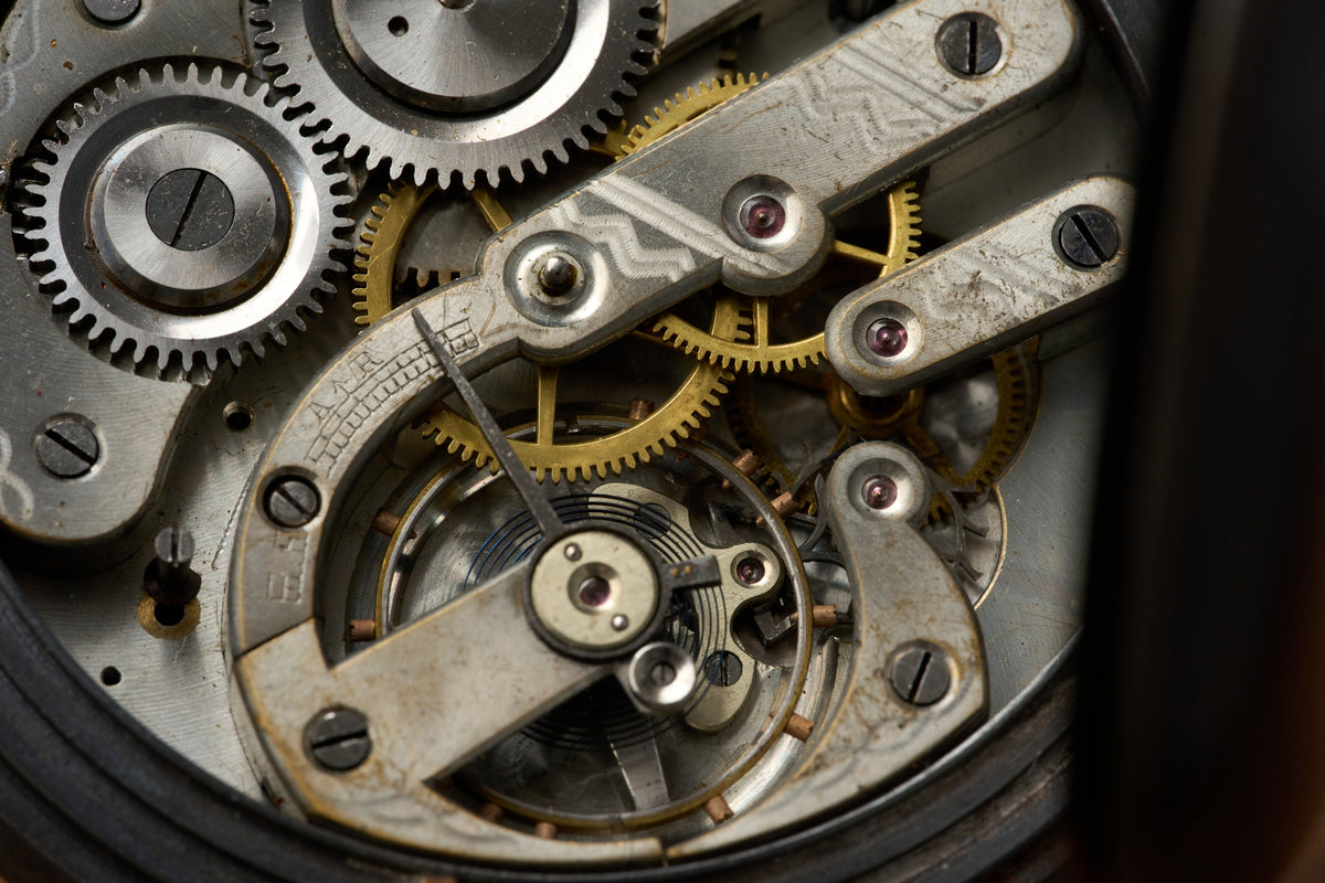 Goliath Regulator in Oxidised Steel, c.1900
