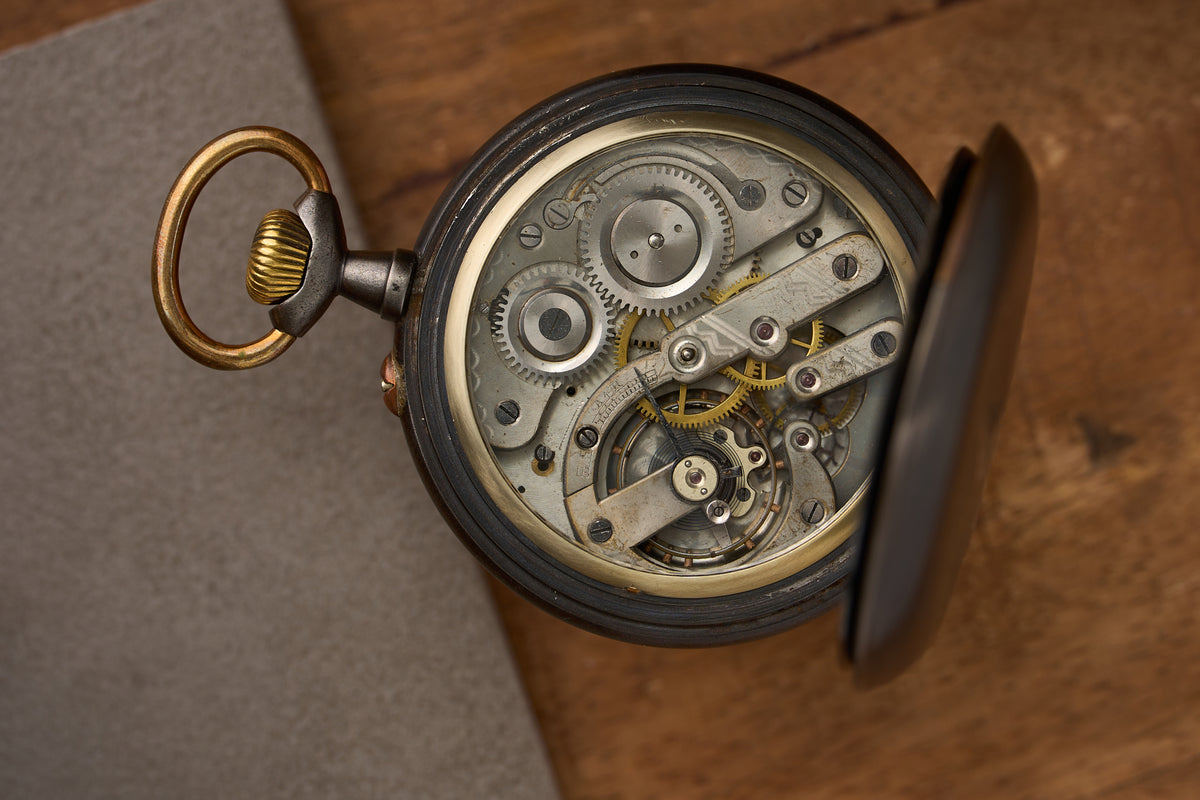 Goliath Regulator in Oxidised Steel, c.1900
