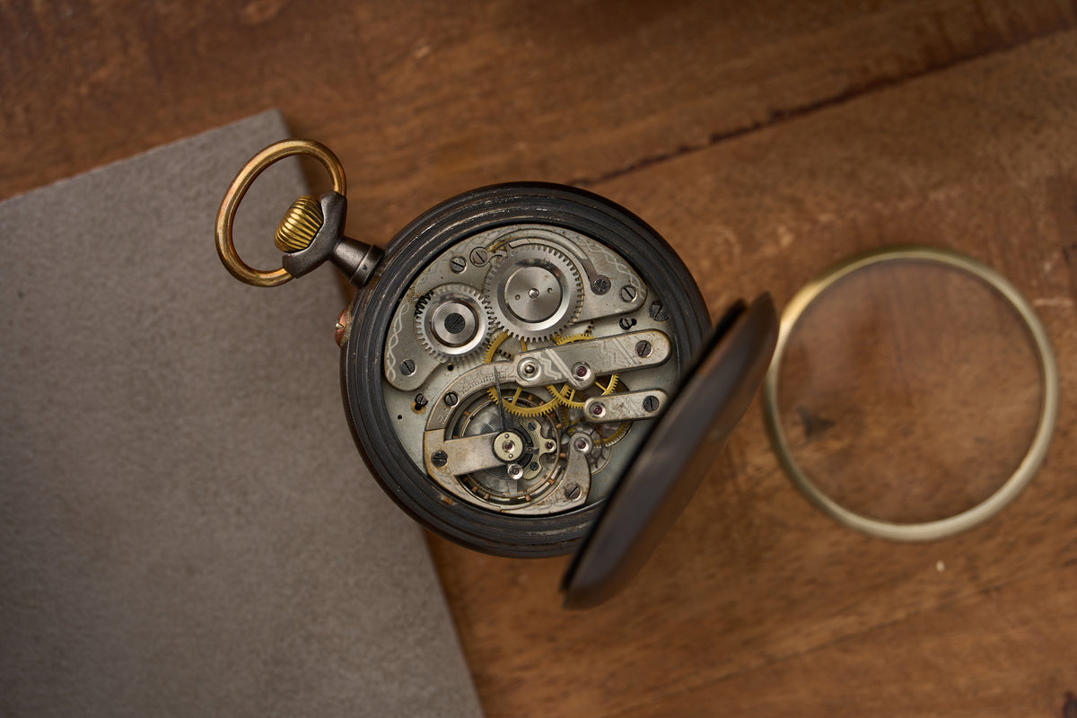 Goliath Regulator in Oxidised Steel, c.1900