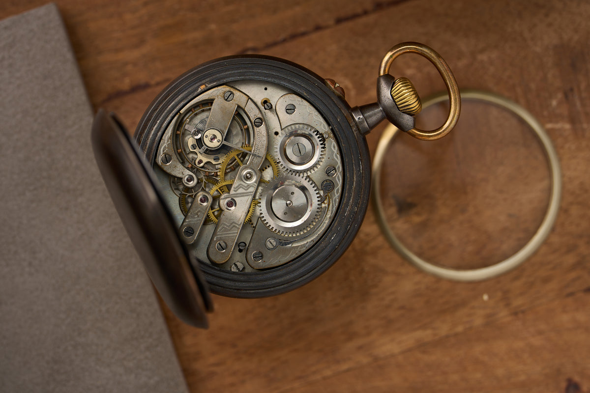 Goliath Regulator in Oxidised Steel, c.1900