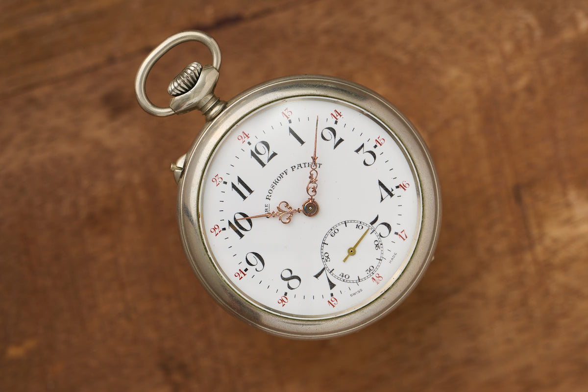 Société Horlogère de Reconvilier (S.H.R.) Roskopf, Nickel, 24-Hour Dial, c.1910s