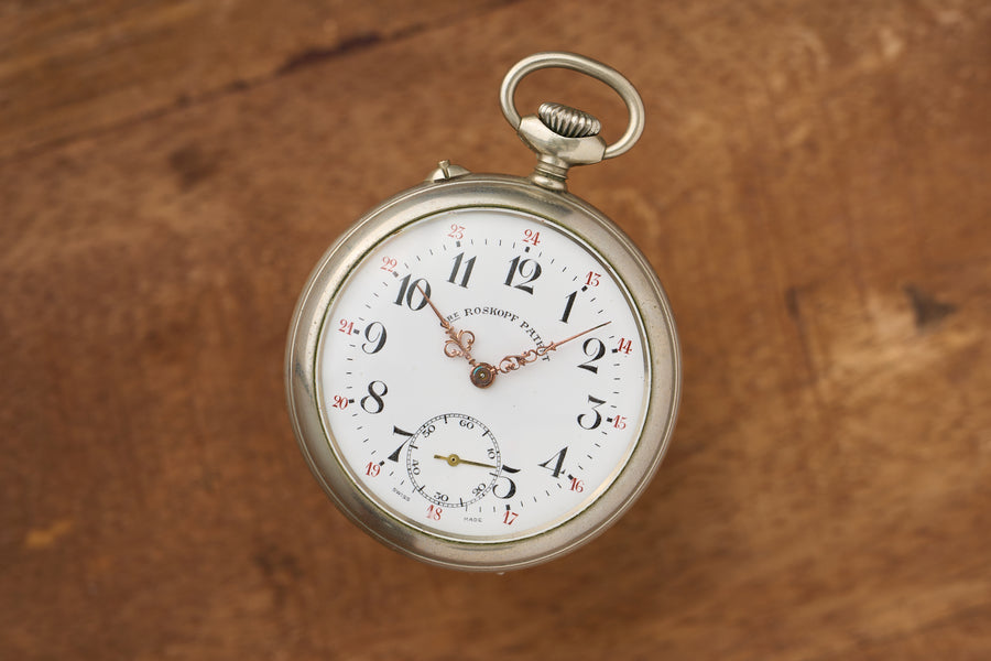 Société Horlogère de Reconvilier (S.H.R.) Roskopf, Nickel, 24-Hour Dial, c.1910s