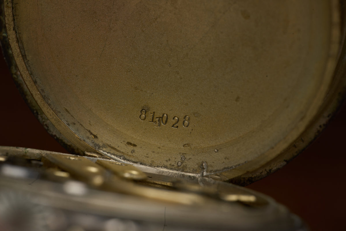 Ladies' Watch in Engraved 800 Silver, Cylinder, c.1900