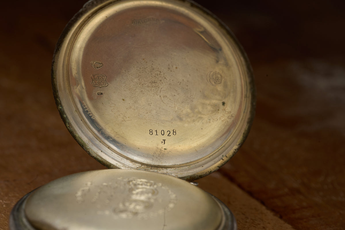 Ladies' Watch in Engraved 800 Silver, Cylinder, c.1900