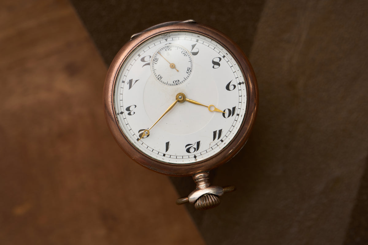 Silver Watch, Engine-Turned Guilloché Caseback, c.1910