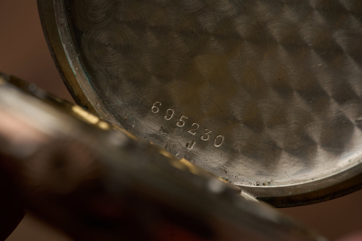 Silver Watch, Engine-Turned Guilloché Caseback, c.1910