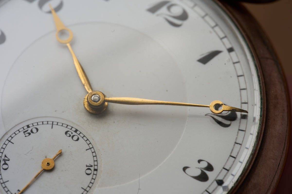 Silver Watch, Engine-Turned Guilloché Caseback, c.1910