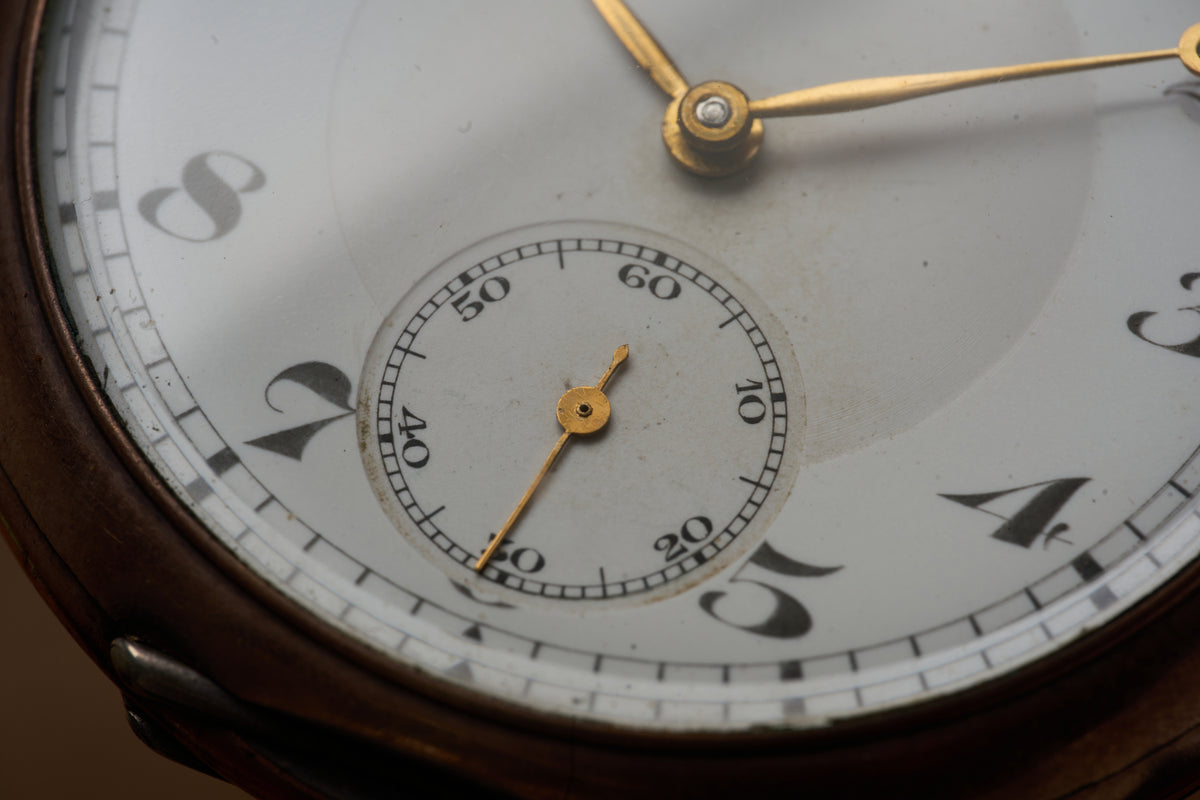 Silver Watch, Engine-Turned Guilloché Caseback, c.1910