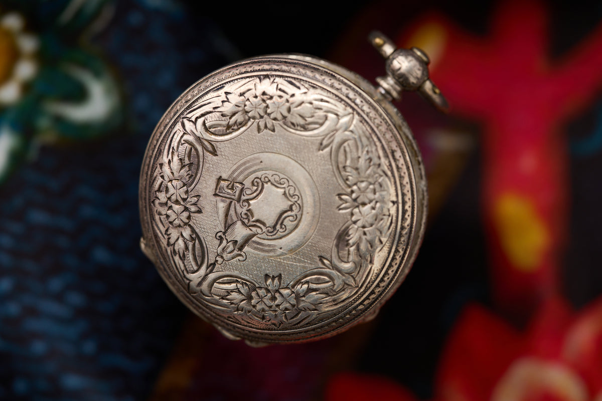Two-Tone Enamel Dial, Masonic Engraved Caseback, c.1880