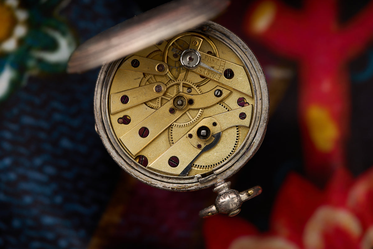 Two-Tone Enamel Dial, Masonic Engraved Caseback, c.1880