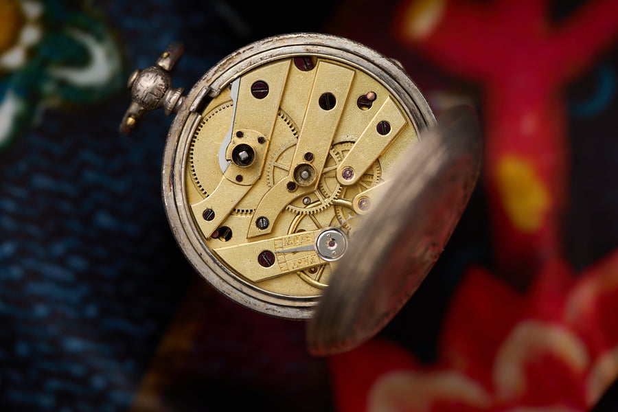 Two-Tone Enamel Dial, Masonic Engraved Caseback, c.1880