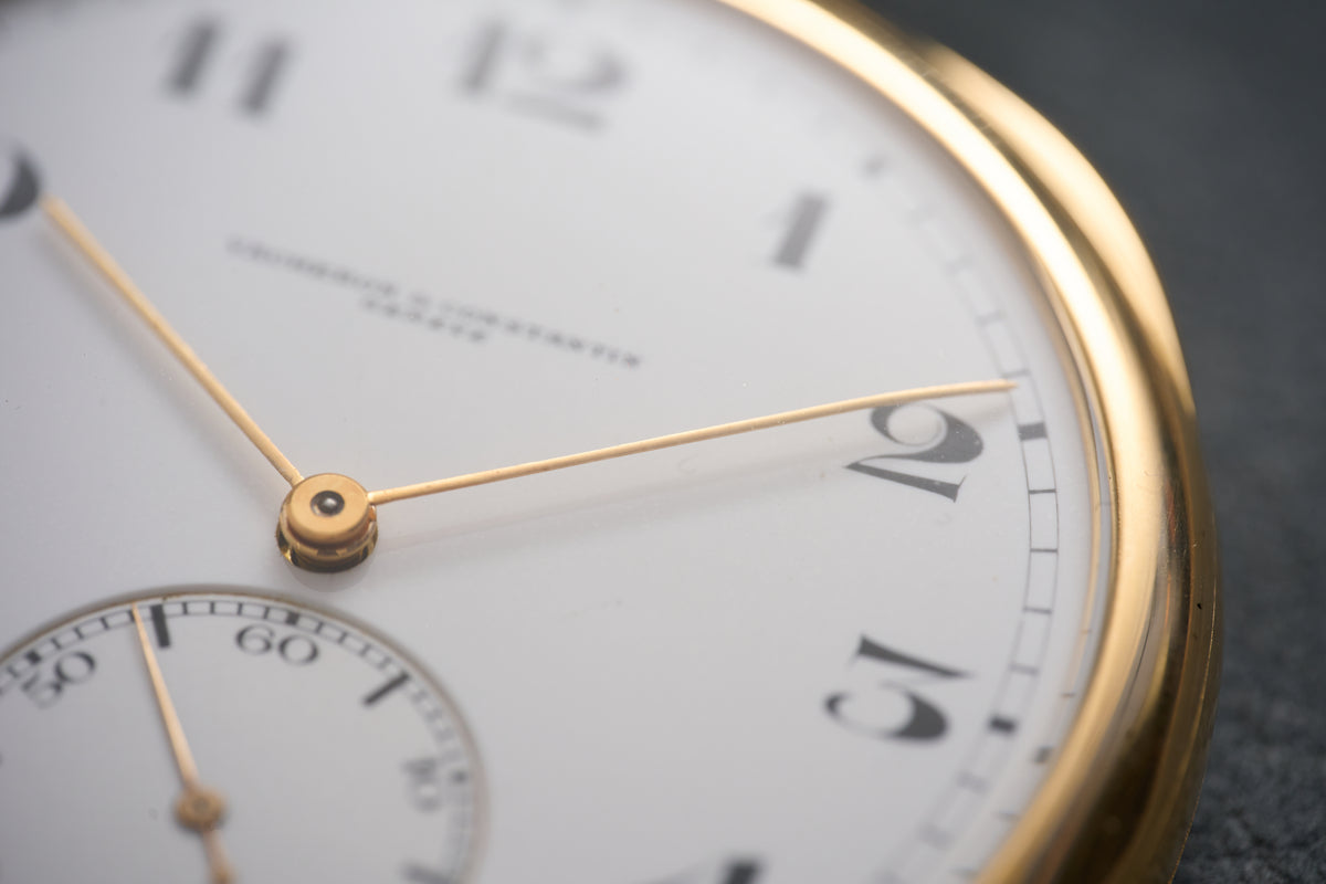 Vacheron Constantin 18ct Gold Pocket Watch, Enamel Dial, c.1913, detail view 10