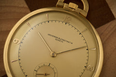 Vacheron Constantin 18k Gold Pocket Watch, Triple-Signed, c.1945, detail view 18