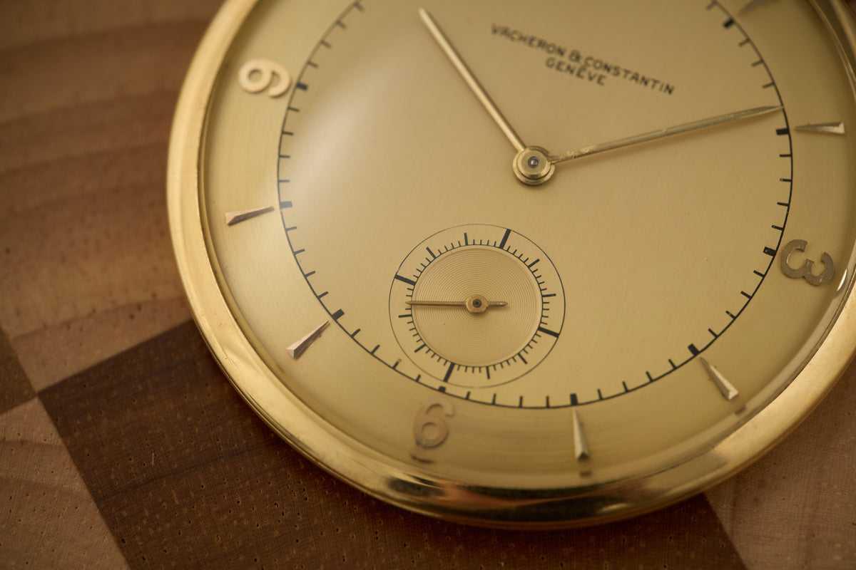 Vacheron Constantin 18k Gold Pocket Watch, Triple-Signed, c.1945, detail view 19