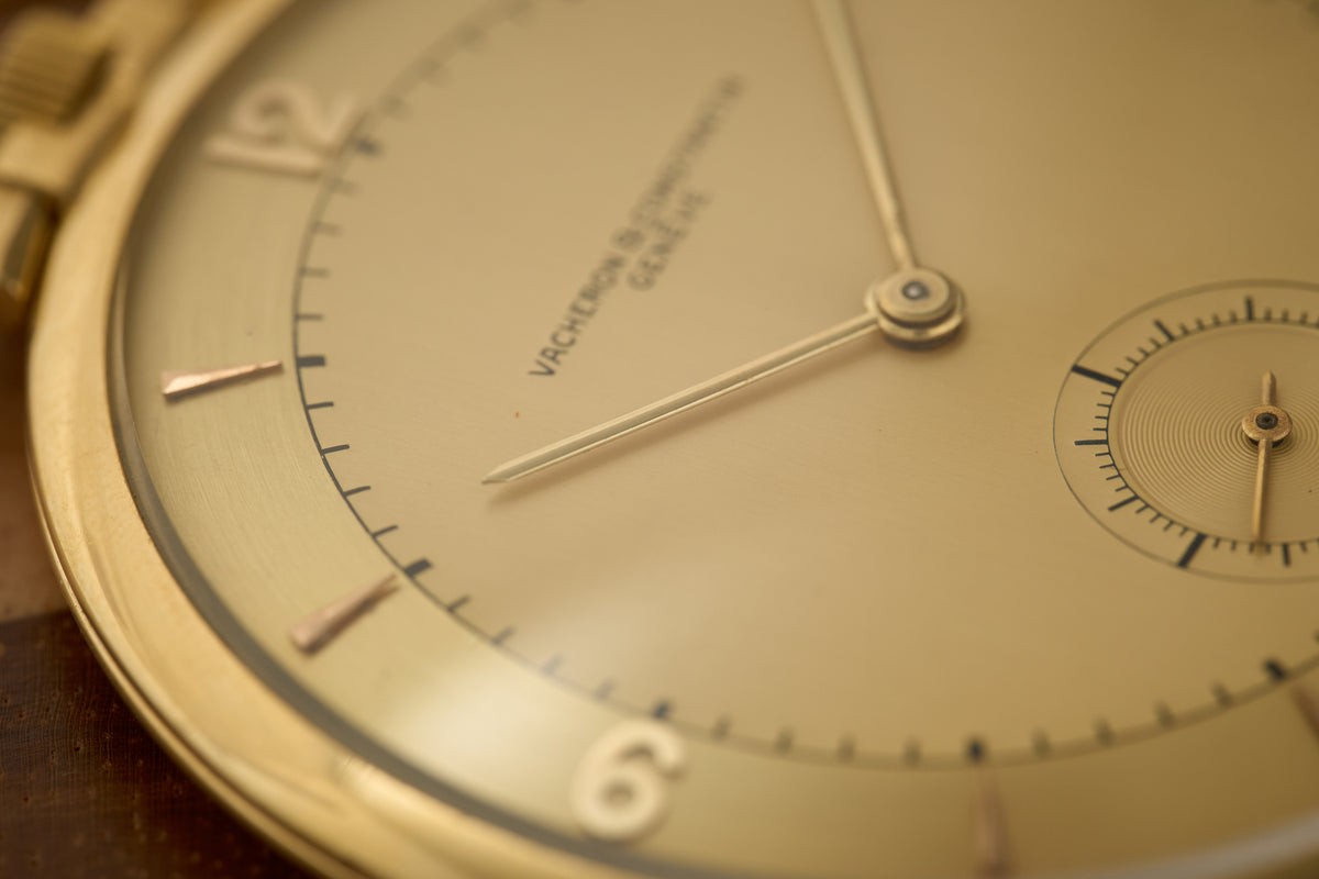 Vacheron Constantin 18k Gold Pocket Watch, Triple-Signed, c.1945, detail view 24