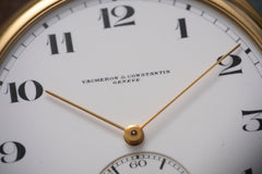 Vacheron Constantin 18ct Gold Pocket Watch, Enamel Dial, c.1913, detail view 9