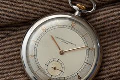 Vacheron Constantin Stainless Steel Pocket Watch, 1933, detail view 11