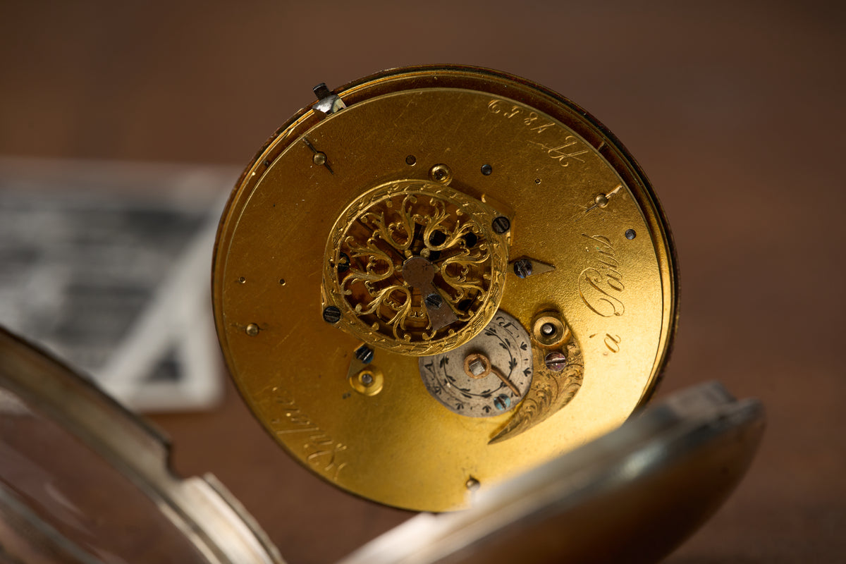 Valaire, Paris Silver Verge Fusee Pocket Watch, c.1780-1800