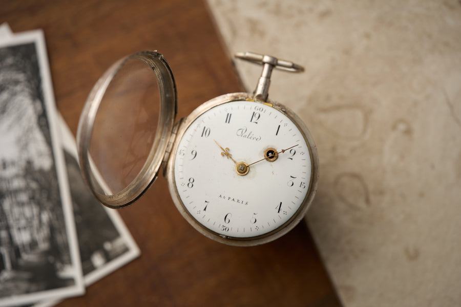 Valaire, Paris Silver Verge Fusee Pocket Watch, c.1780-1800