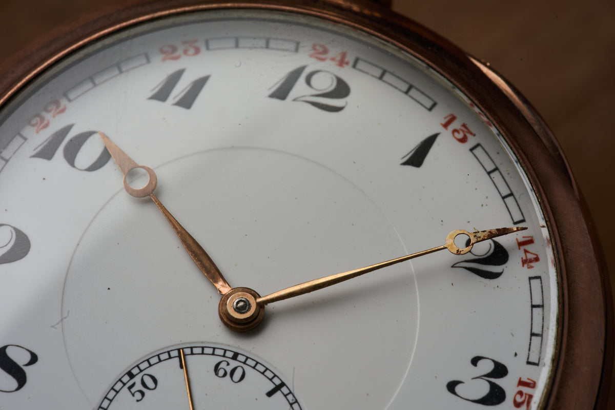 'Chronometro' in Silver and Rose Gold, 24-Hour Dial, c.1945