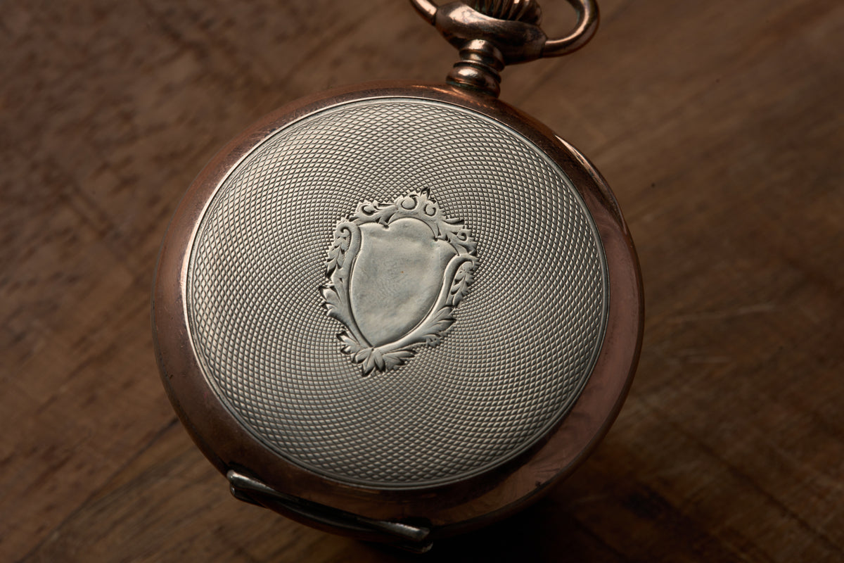 'Chronometro' in Silver and Rose Gold, 24-Hour Dial, c.1945