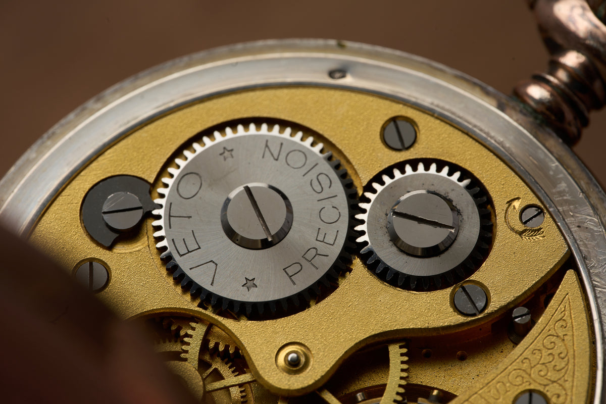 'Chronometro' in Silver and Rose Gold, 24-Hour Dial, c.1945