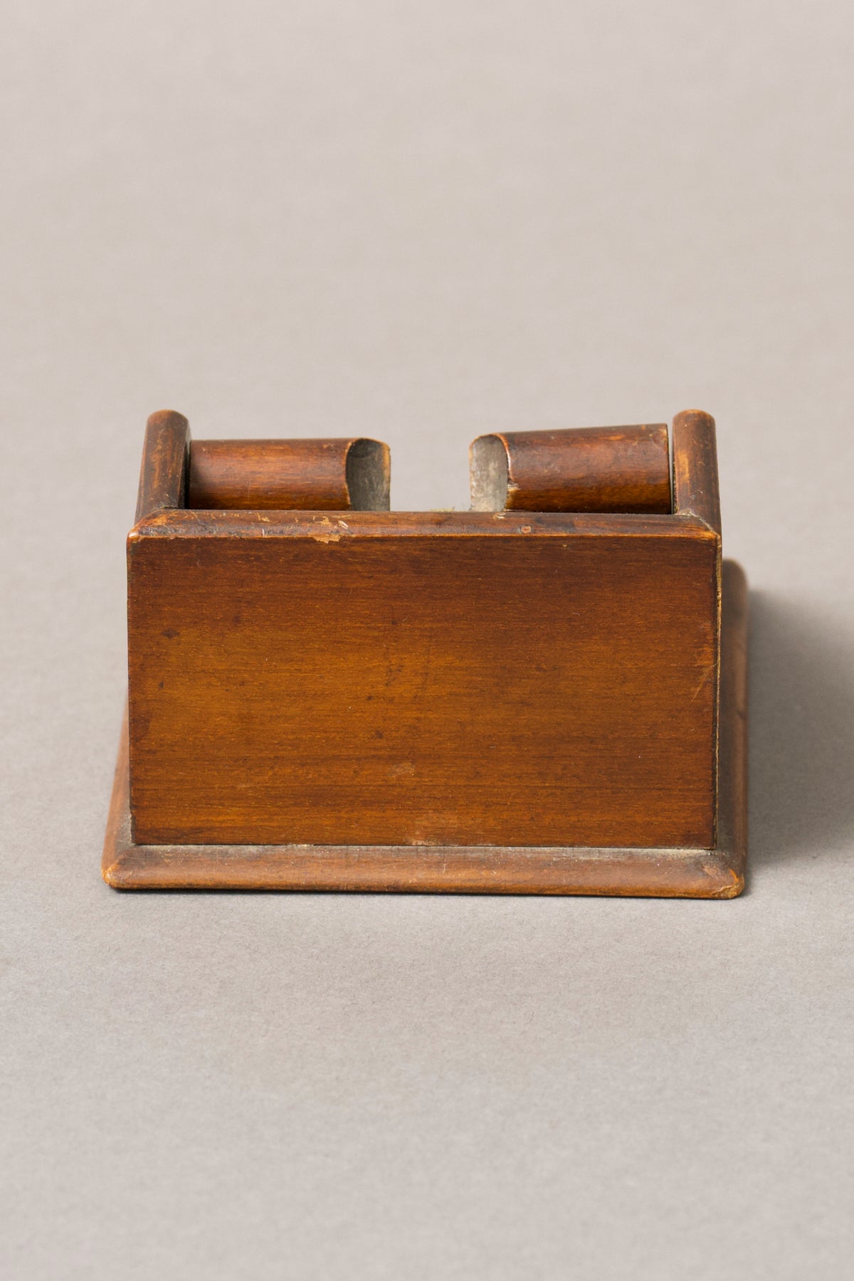 Victorian Slope-Front Watch Stand, Green Velvet Well, c.1880