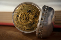 Claude Viet Silver Pocket Watch, Quarter Repeater, c.1700, detail view 18