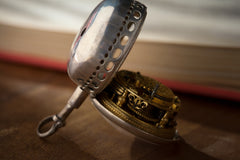 Claude Viet Silver Pocket Watch, Quarter Repeater, c.1700, detail view 20