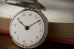 Claude Viet Silver Pocket Watch, Quarter Repeater, c.1700, detail view 7