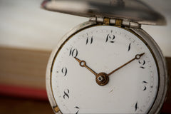 Claude Viet Silver Pocket Watch, Quarter Repeater, c.1700, detail view 8
