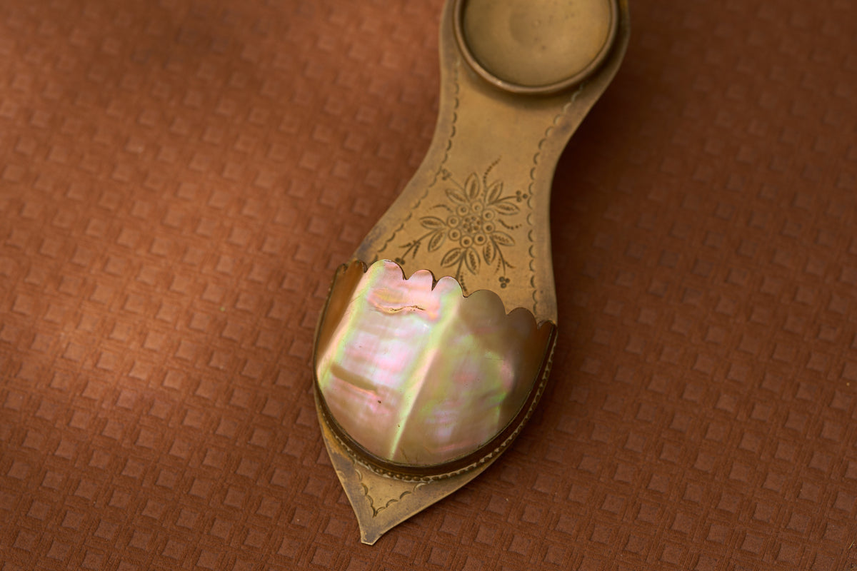 Wall-Hung Watch Holder in Gilt and Blister Pearl, c.1880